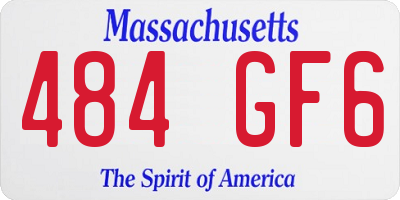 MA license plate 484GF6