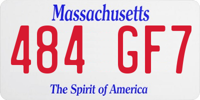 MA license plate 484GF7