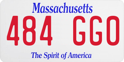 MA license plate 484GG0