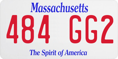 MA license plate 484GG2