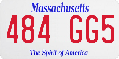 MA license plate 484GG5