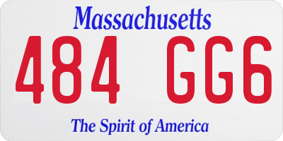 MA license plate 484GG6