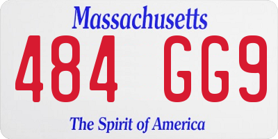 MA license plate 484GG9