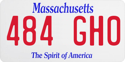 MA license plate 484GH0