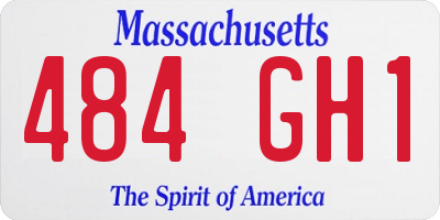 MA license plate 484GH1