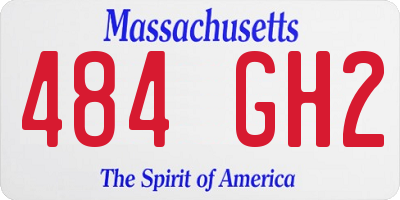 MA license plate 484GH2
