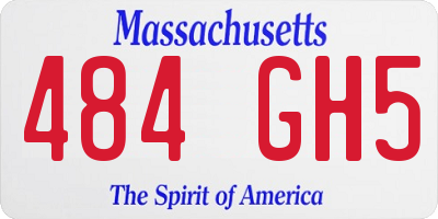 MA license plate 484GH5