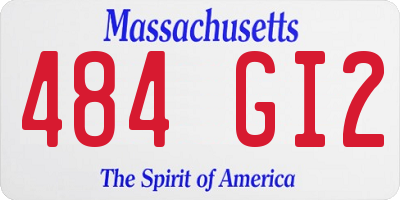 MA license plate 484GI2