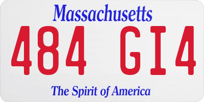 MA license plate 484GI4