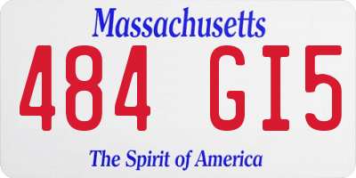 MA license plate 484GI5