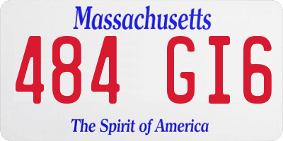 MA license plate 484GI6