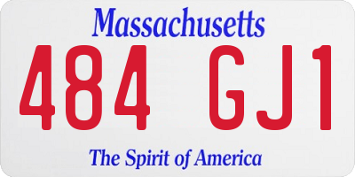 MA license plate 484GJ1