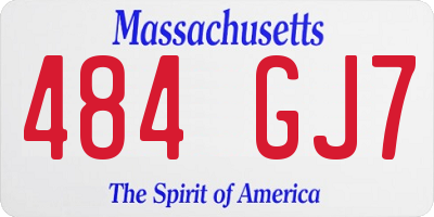MA license plate 484GJ7
