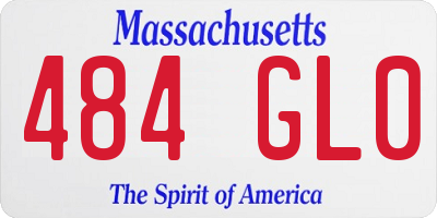 MA license plate 484GL0