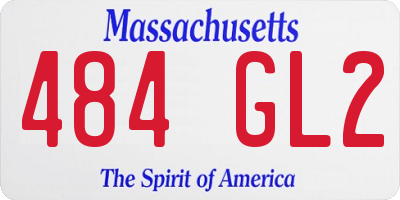 MA license plate 484GL2