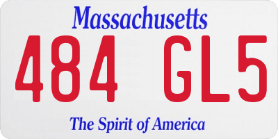 MA license plate 484GL5
