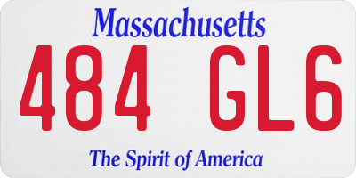 MA license plate 484GL6