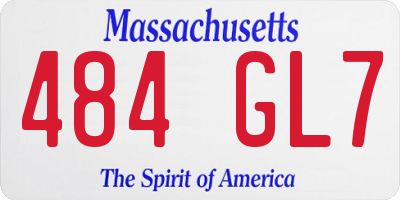 MA license plate 484GL7
