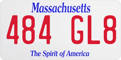 MA license plate 484GL8