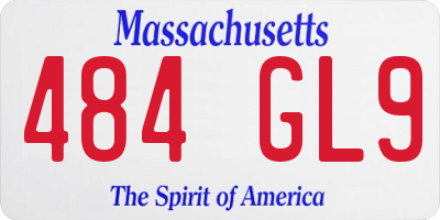 MA license plate 484GL9