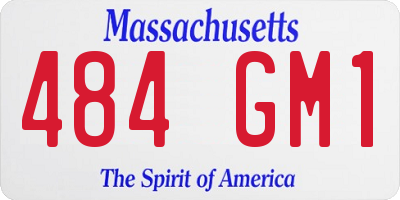 MA license plate 484GM1