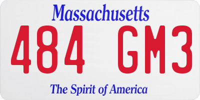 MA license plate 484GM3