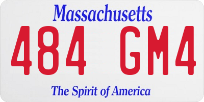 MA license plate 484GM4