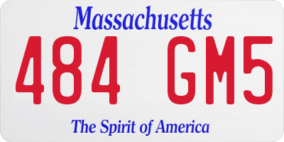 MA license plate 484GM5