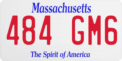 MA license plate 484GM6