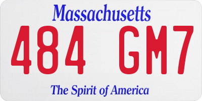 MA license plate 484GM7
