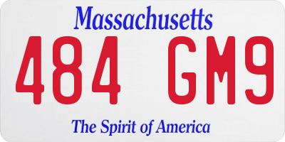 MA license plate 484GM9