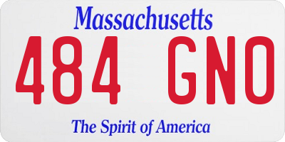 MA license plate 484GN0