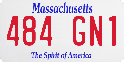 MA license plate 484GN1