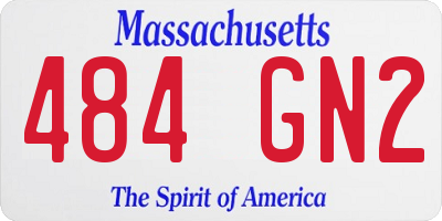 MA license plate 484GN2