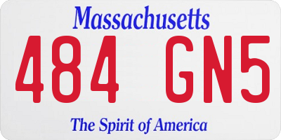 MA license plate 484GN5
