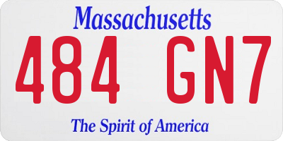 MA license plate 484GN7