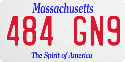 MA license plate 484GN9