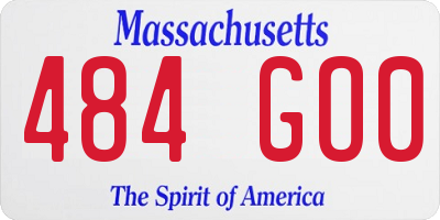 MA license plate 484GO0