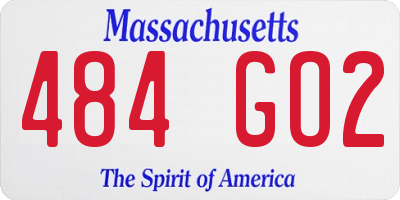 MA license plate 484GO2