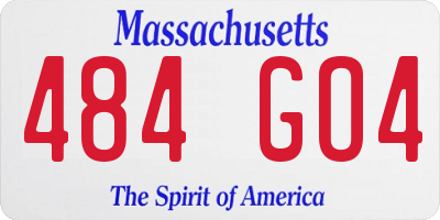MA license plate 484GO4
