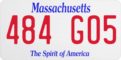 MA license plate 484GO5