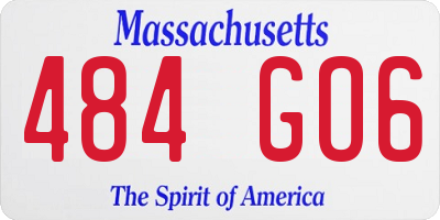 MA license plate 484GO6