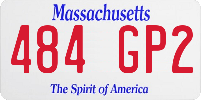 MA license plate 484GP2