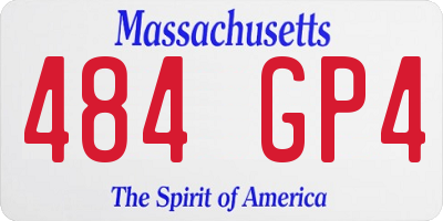 MA license plate 484GP4