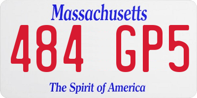 MA license plate 484GP5