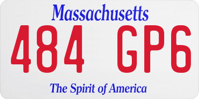 MA license plate 484GP6