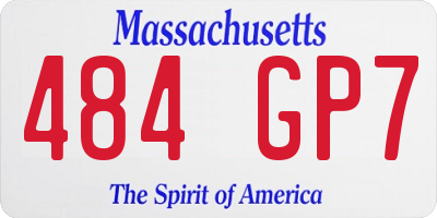 MA license plate 484GP7