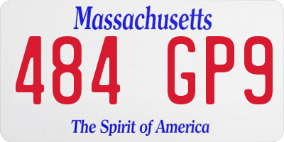 MA license plate 484GP9