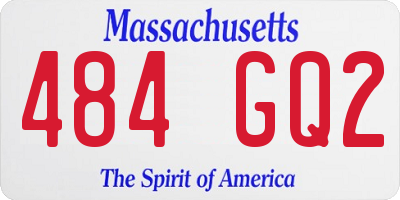 MA license plate 484GQ2
