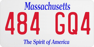 MA license plate 484GQ4
